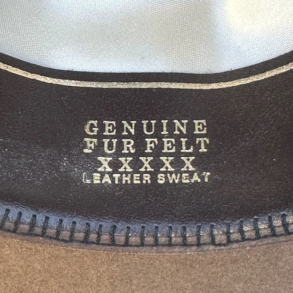 Australian Stock Saddle Co. “The Aussie” Fur Felt Western Hat 6 5/8 Crystal Star